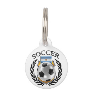Placa Para Mascotas Engranaje de la fan del fútbol 2016 de la