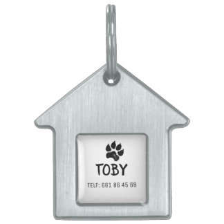 Placa para mascotas enmarcada