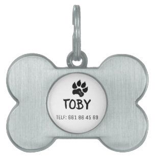 Placa para mascotas enmarcada