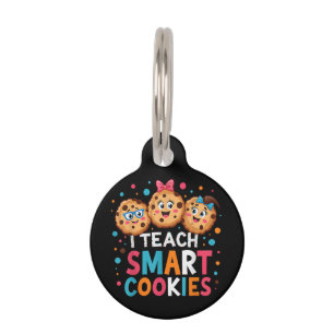 Placa Para Mascotas Enseño a galletas inteligentes Maestra de vuelta a