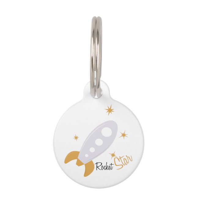 Placa Para Mascotas Envío de cohetes (Anverso)