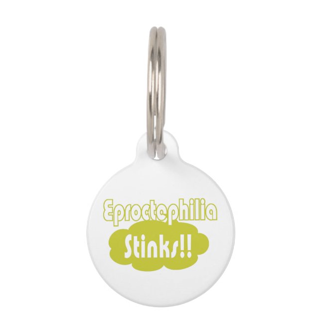 Placa Para Mascotas ¡¡Eproctophilia Apesta!! (Anverso)