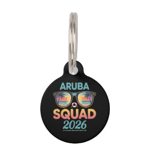 Placa Para Mascotas Equipo de Aruba 2026 Retro