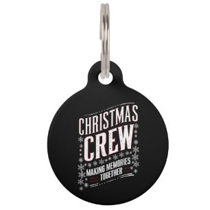 Placa Para Mascotas Equipo de Navidad Familia Combinación Escuadrón de