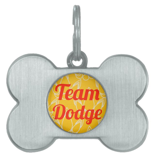 Placa Para Mascotas Equipo Dodge (Frente)