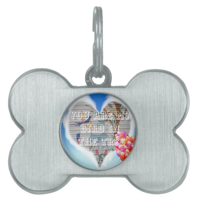 Placa Para Mascotas Eres mi pájaro en los árboles.png (Frente)