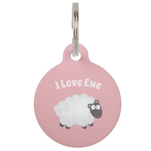 Placa Para Mascotas Es gracioso que me guste la suave oveja blanca ros