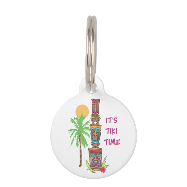 Placa Para Mascotas Es hora de Tiki (Anverso)
