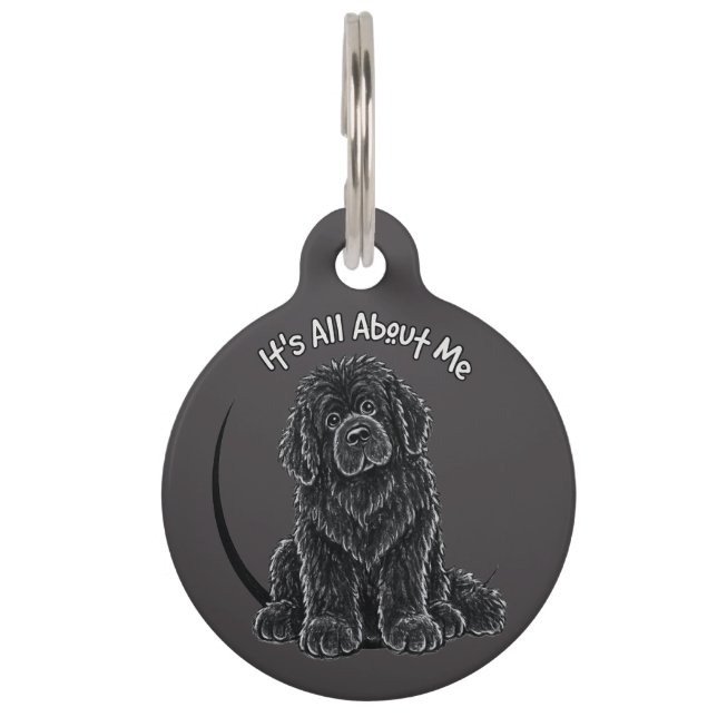 Placa Para Mascotas Es todo sobre mí (como debería ser) (Anverso)