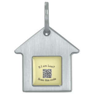 Placa Para Mascotas Escanear código QR perdido encontrado código masco