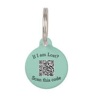 Placa Para Mascotas Escanear código QR perdido me encontró código masc