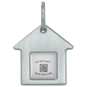 Placa Para Mascotas Escanear código QR perdido me encontró código masc