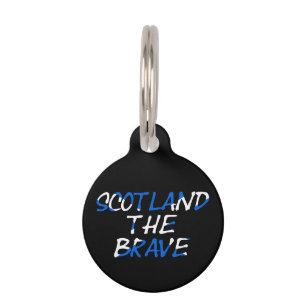Placa Para Mascotas Escocia: Los valientes sobre el Personalizado de l