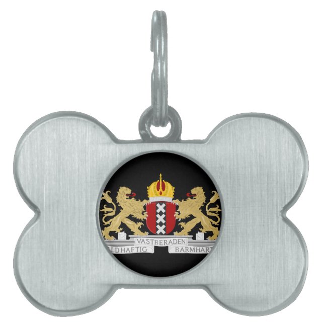 Placa Para Mascotas Escudo de Amsterdam (Frente)