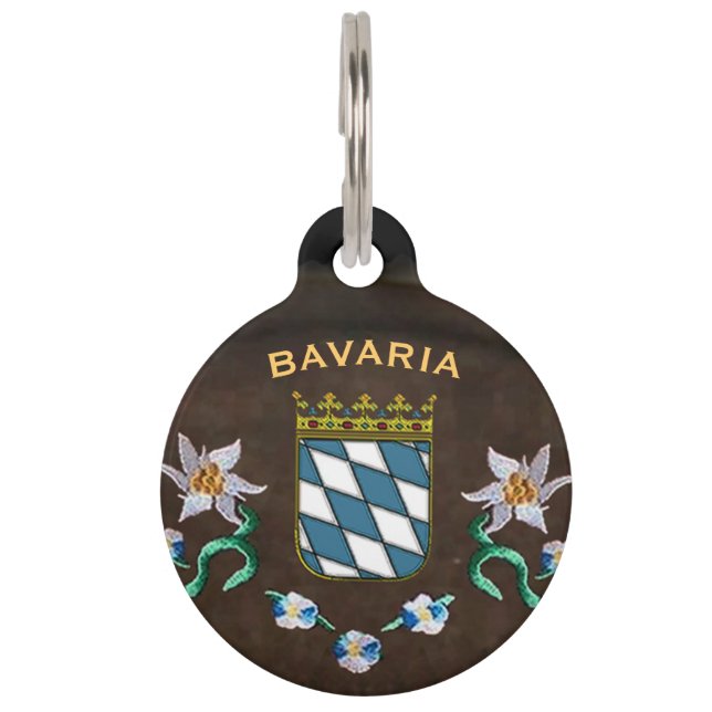 Placa Para Mascotas Escudo de armas de Baviera (Anverso)