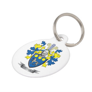 Placa Para Mascotas Escudo de armas de Flynn