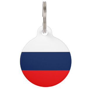 Placa Para Mascotas escudo de armas de la bandera rusa