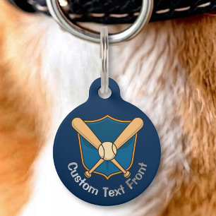 Placa Para Mascotas Escudo de béisbol