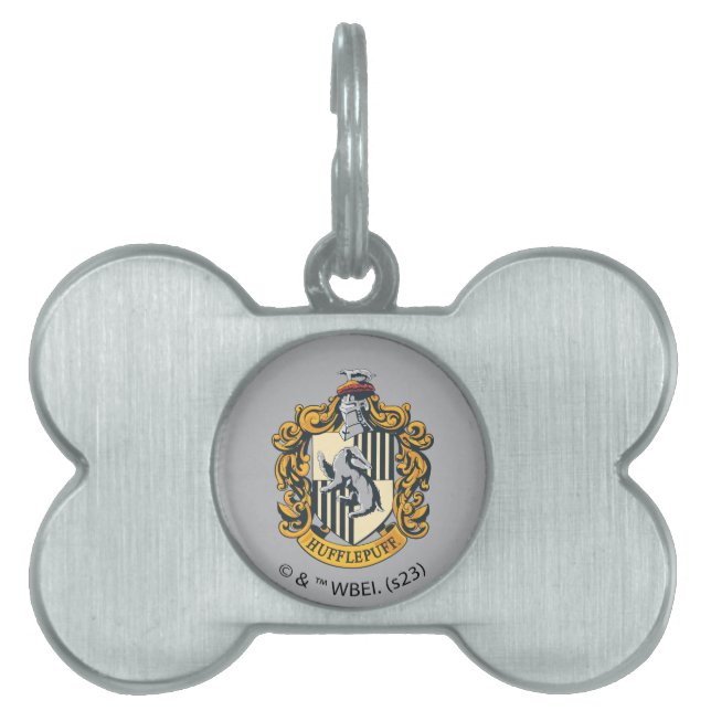 Placa Para Mascotas Escudo Hufflepuff (Frente)