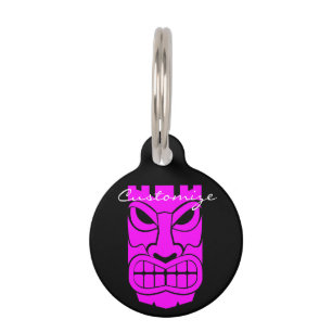 Placa Para Mascotas Escultura rosada Thunder_Cove de Tiki