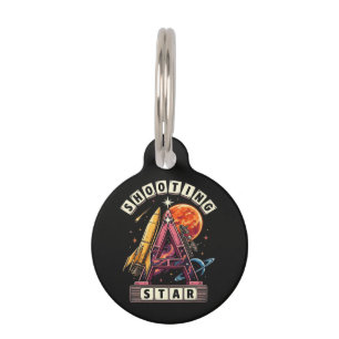 Placa Para Mascotas Espacio de estrella fugaz