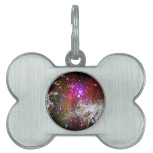 Placa Para Mascotas Espacio - Pacman Nebula