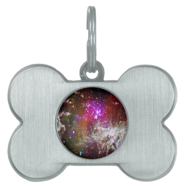 Placa Para Mascotas Espacio - Pacman Nebula (Frente)