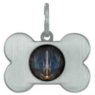 Placa Para Mascotas Espada de arte fractal ligero