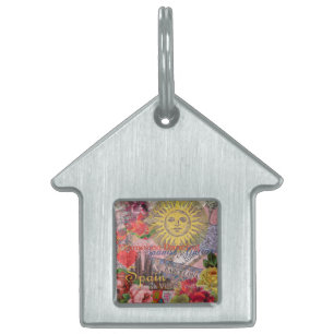 Placa Para Mascotas España Sunshine español Travel Art