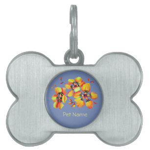 Placa Para Mascotas Esparaxis Moderno De Lujo - Gris Azul