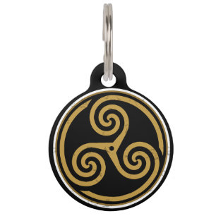 PLACA PARA MASCOTAS ESPIRAL CELÁTICA TRIPLE DE TRISKELION