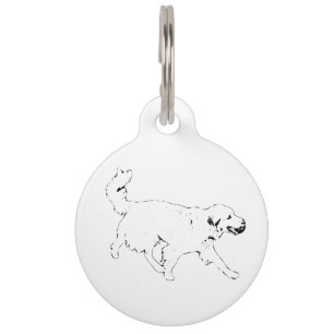 Placa Para Mascotas Espíritu Dorado Cálido