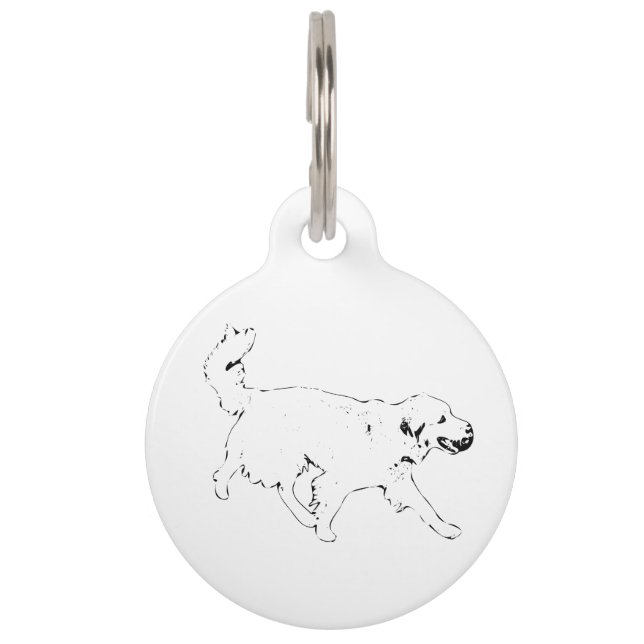 Placa Para Mascotas Espíritu dorado cálido (Anverso)