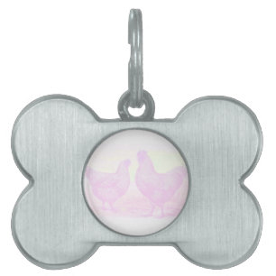 Placa Para Mascotas Espuma rosa