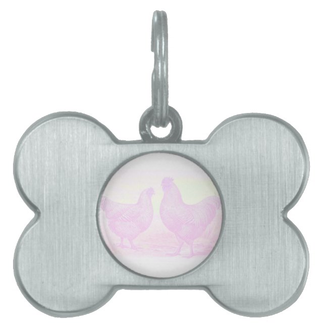 Placa Para Mascotas Espuma rosa (Frente)