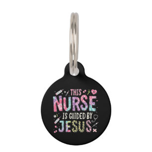 Placa Para Mascotas Esta enfermera es guiada por Jesús  Regalo lleno d