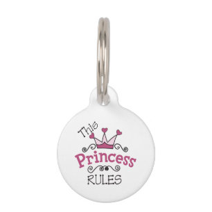 Placa Para Mascotas Esta Princesa Reglas