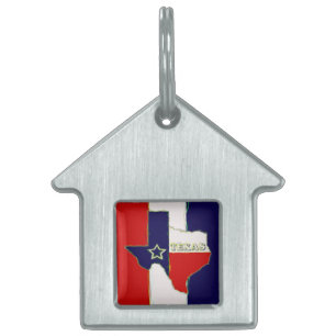 PLACA PARA MASCOTAS ESTADO DE TEJAS