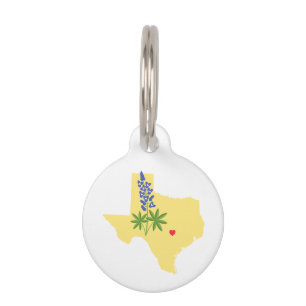 Placa Para Mascotas Estado de Texas