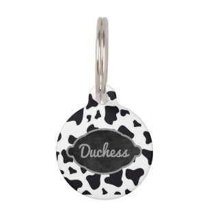 Placa Para Mascotas Estampado de animales del modelo de la vaca para