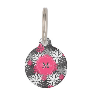 Placa Para Mascotas Estampado de flores de moda femenino hermoso del