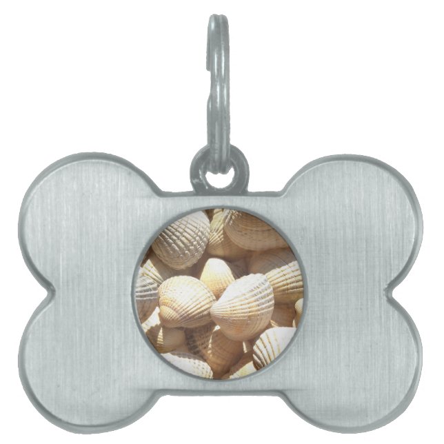 Placa Para Mascotas Estanques tropicales soleados de mar exótico (Frente)