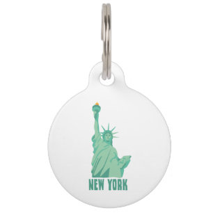 Placa Para Mascotas Estatua De La Libertad Nueva York