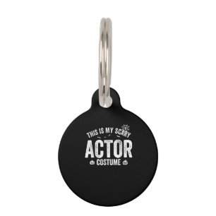 Placa Para Mascotas Este es mi asustado actor disfrazado de Halloween