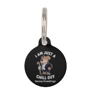 Placa Para Mascotas Estética de perro elegante Relajado caballero cani