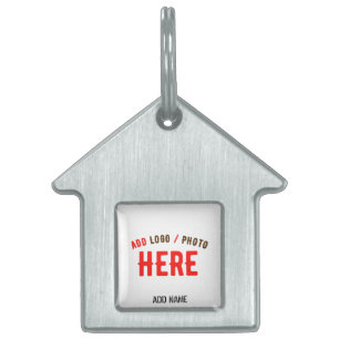 PLACA PARA MASCOTAS ESTILO MODERNO PERSONALIZABLE BLANCO VERIFICADO DE