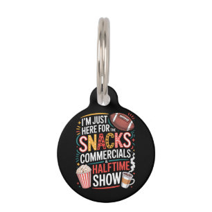 PLACA PARA MASCOTAS ESTOY AQUÍ POR SNACKS COMERCIALES Y DESCANSO