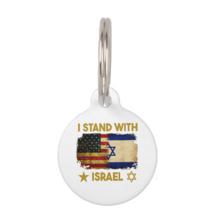 Placa Para Mascotas Estoy Con La Camisa De Israel Que Hago Con Israel