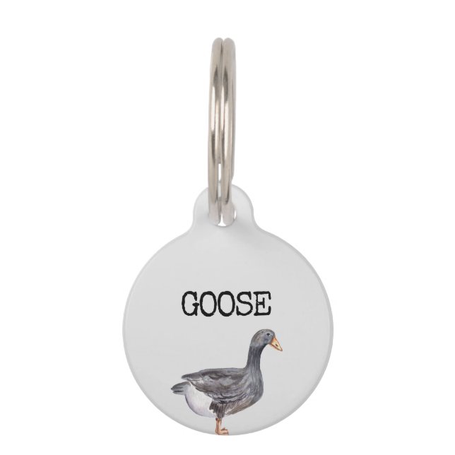 Placa Para Mascotas Estoy perdido llama a ganso (Anverso)
