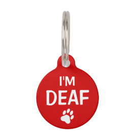 Placa Para Mascotas Estoy Sordo Texto Con Nombre Personalizado Y Númer